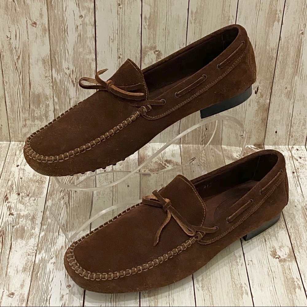 KROLL Italy Brown Suede Leather Men’s Loafers 44